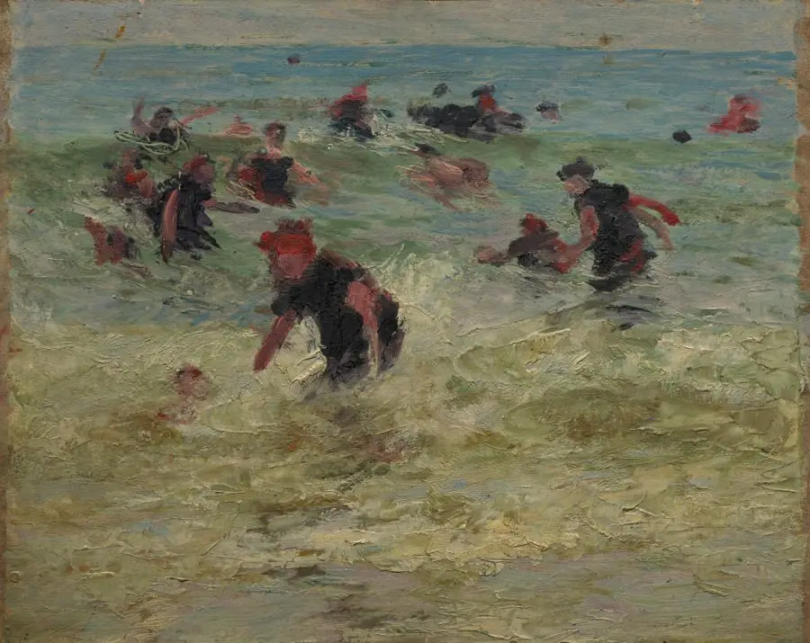Beach Study (verso) by Edward H. Potthast