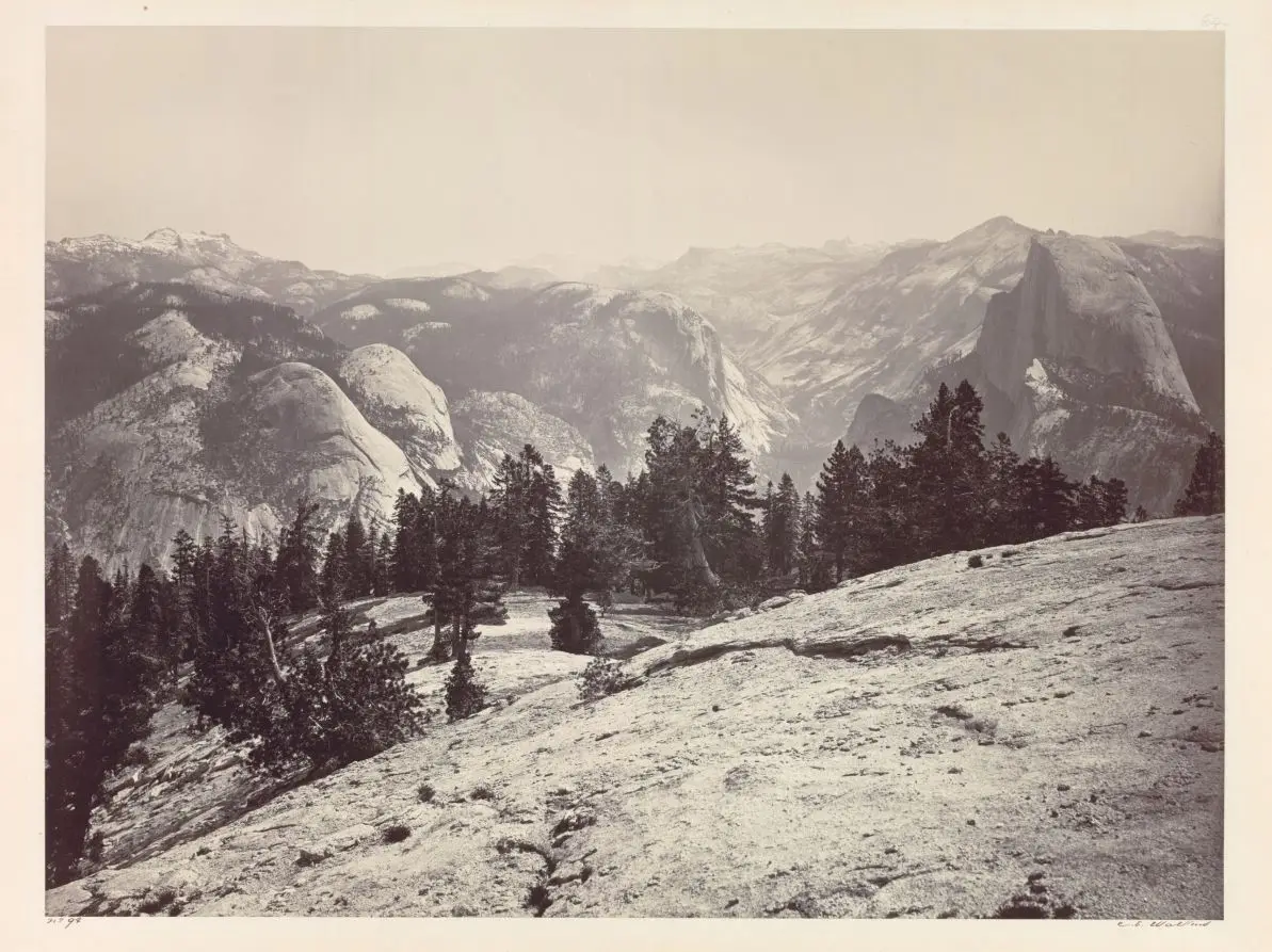 The Domes, from the Sentinel Domes, Yosemite by Carleton E. Watkins