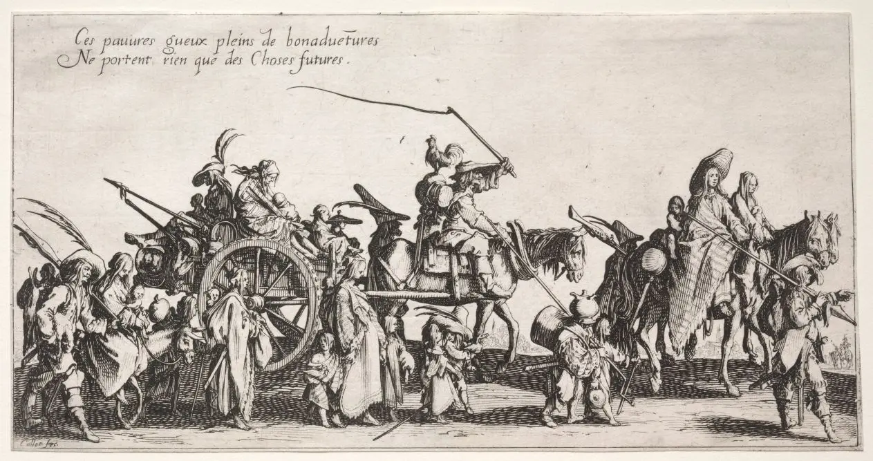 The Bohemians: The Bohemians Marching: The Rear Guard by Jacques Callot