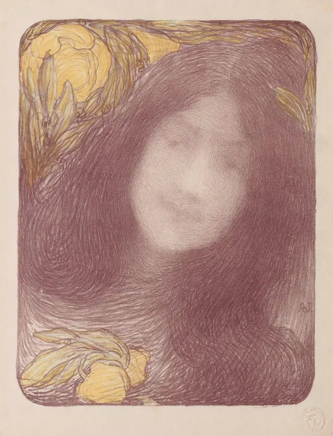 Under the Flowers by Edmond François Aman-Jean