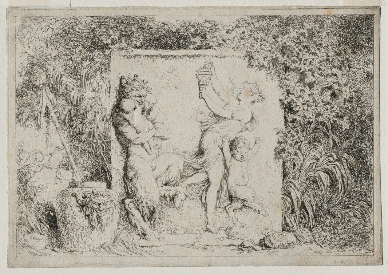 Bacchanales: The Satyr's Dance by Jean-Honoré Fragonard