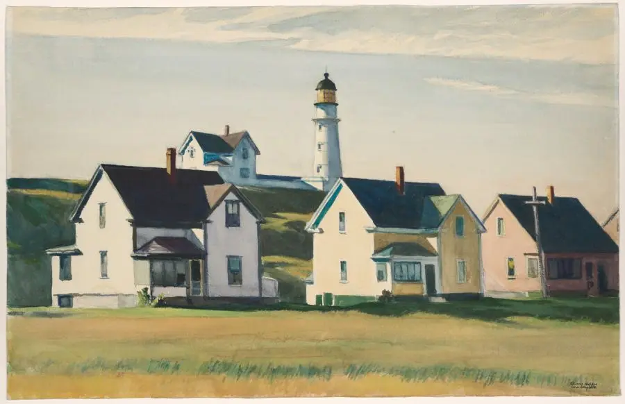 Lighthouse Village (also known as Cape Elizabeth) by Edward Hopper