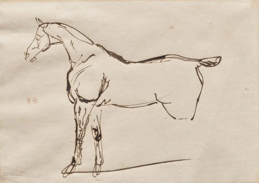Study of a Horse by Eugène Delacroix