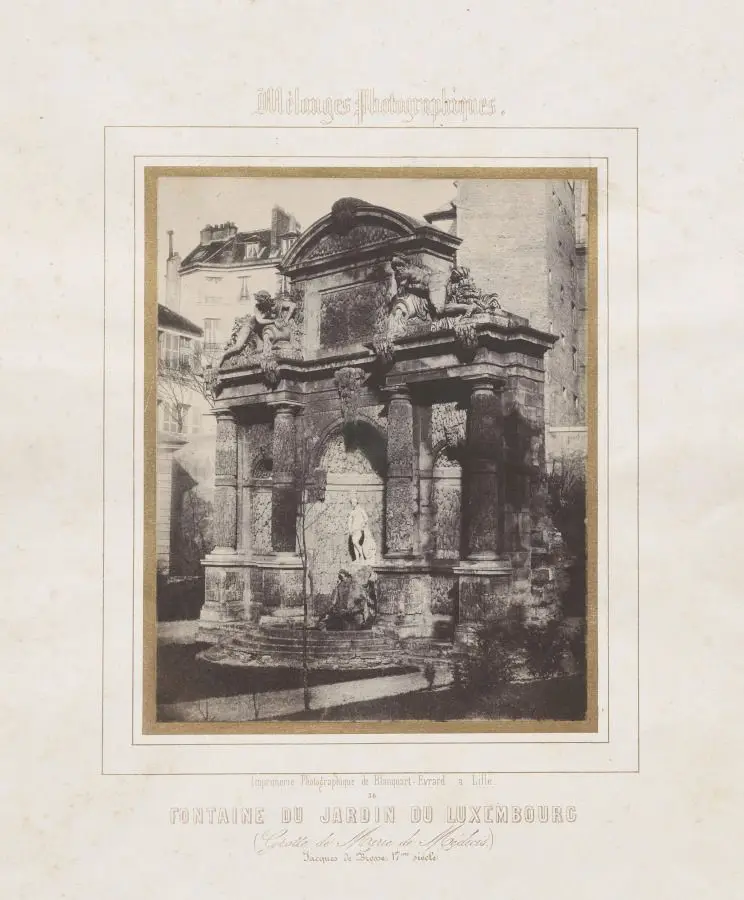 Fontaine du Jardin du Luxembourg (grotte de Marie de Médécis) by Charles Marville