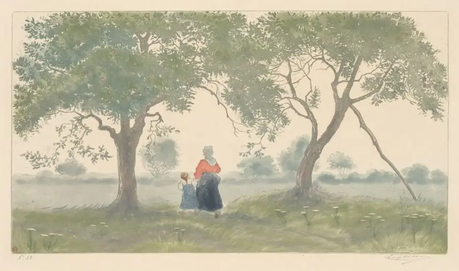 Les Pommiers by Eugène Delâtre