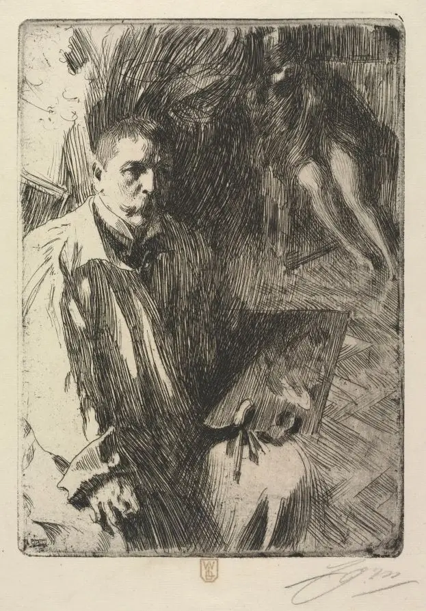 Portrait of the Artist and His Model by Anders Zorn