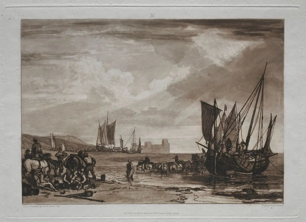 Liber Studiorum: Vessels Unloading by Joseph Mallord William Turner