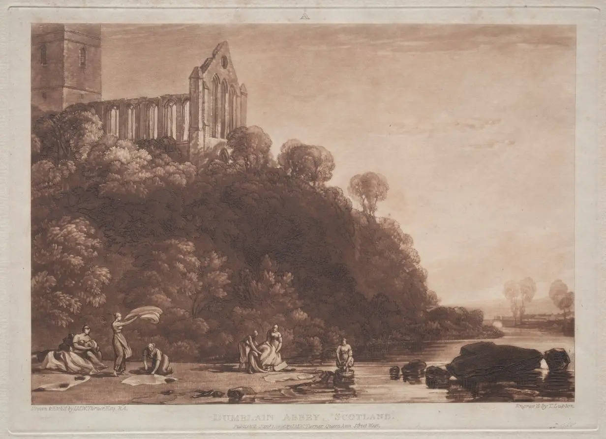 Liber Studiorum: Dumblain Abbey, Scotland by Joseph Mallord William Turner