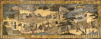 Okuni Kabuki Screen by Unknown artist