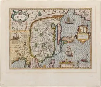 Map of China by Jodocus Hondius