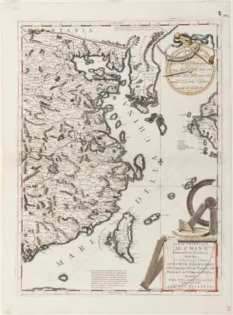 Map of Eastern China by Vincenzo Coronelli