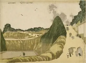 Ushigafuchi Moat at Kudanzaka Hill by Katsushika Hokusai