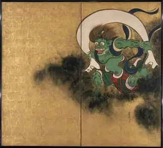Wind God and Thunder God by Ogata Korin
