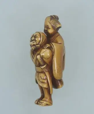 Ivory Netsuke., Eloping. by Unknown artist