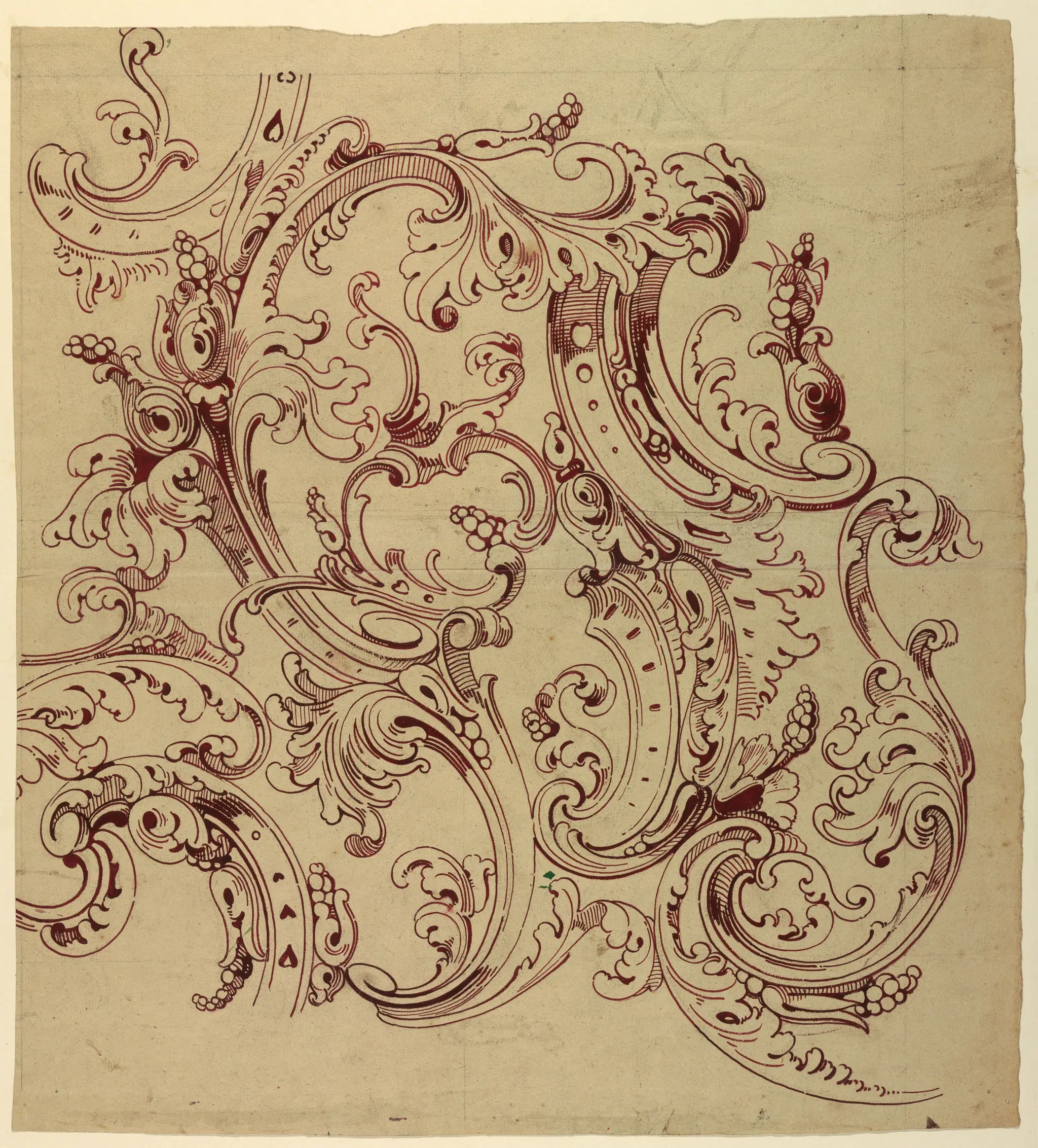 Drawing, Design for a Wallpaper or Textile by Sarah Cooper Hewitt; Eleanor Garnier Hewitt
