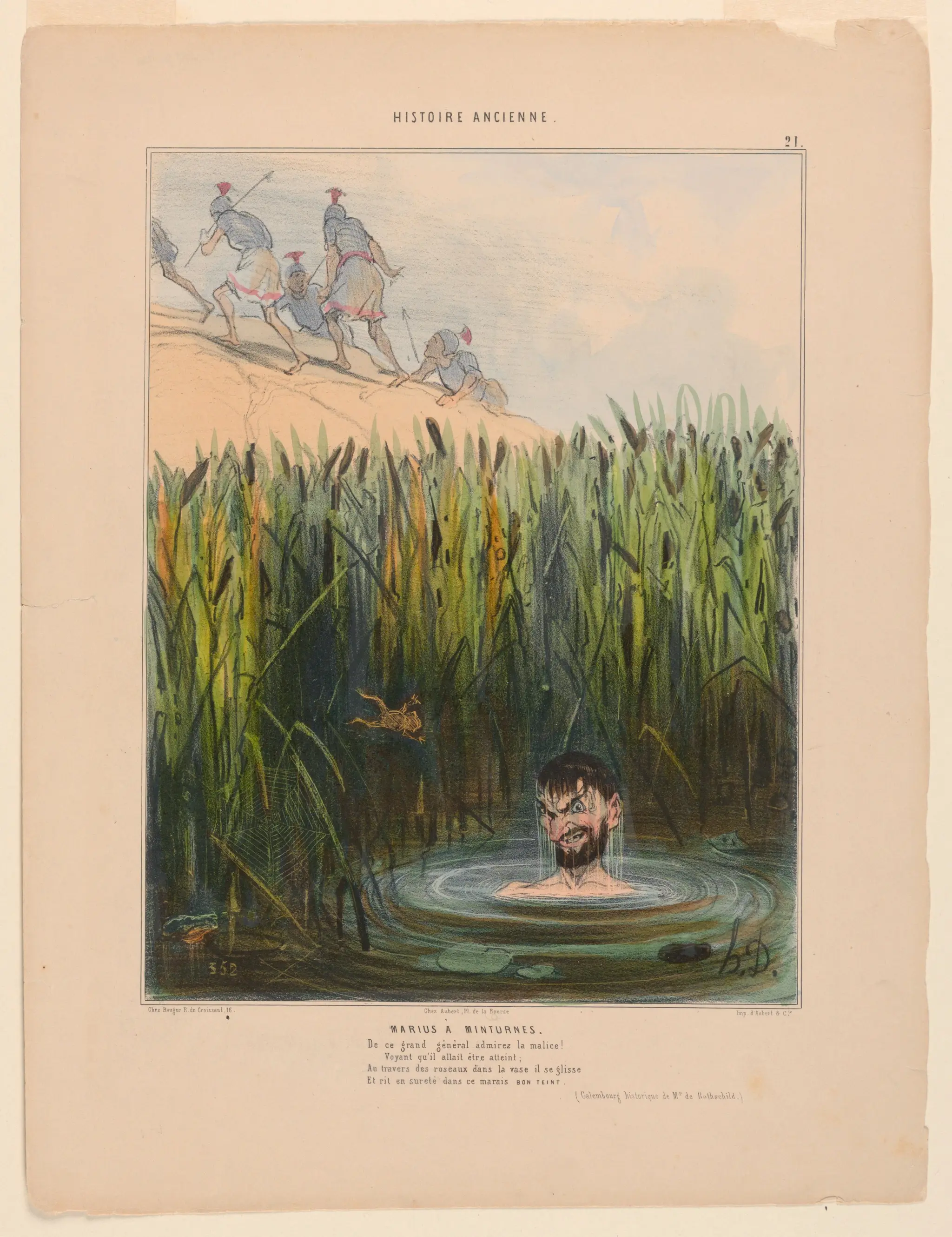 Print, Marius a Minturnes, plate 21 from the HIstoire Ancienne by Honore Daumier