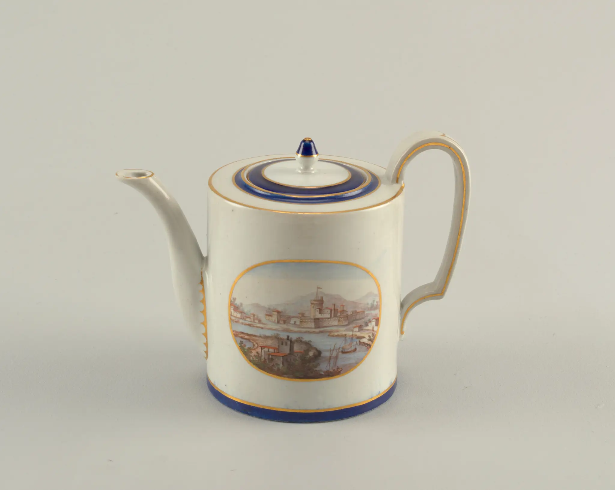 Teapot, from a "Topographical" Dinner or Dessert Service ("A Vedute") Teapot by Doccia Porcelain Factory