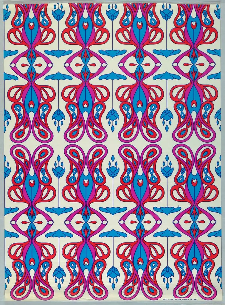 Bookpaper, Art Nouveau Pattern by Unknown artist