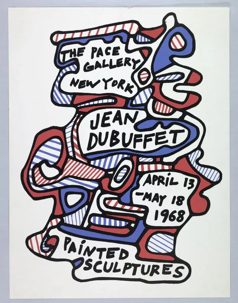 Poster, Jean Dubuffet, Painted Sculptures by Jean Dubuffet
