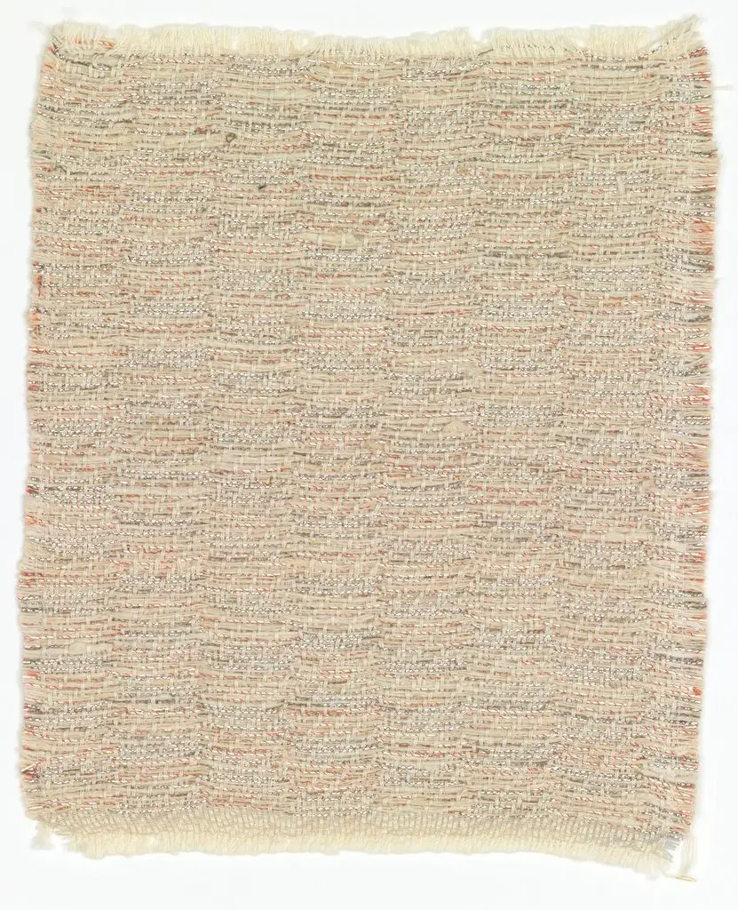 Hand-woven Fragment Of Evening Coat Fabric (USA) by Anni Albers