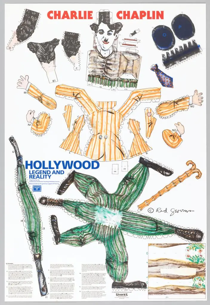 Poster, Hollywood Legend and Reality by Red Grooms