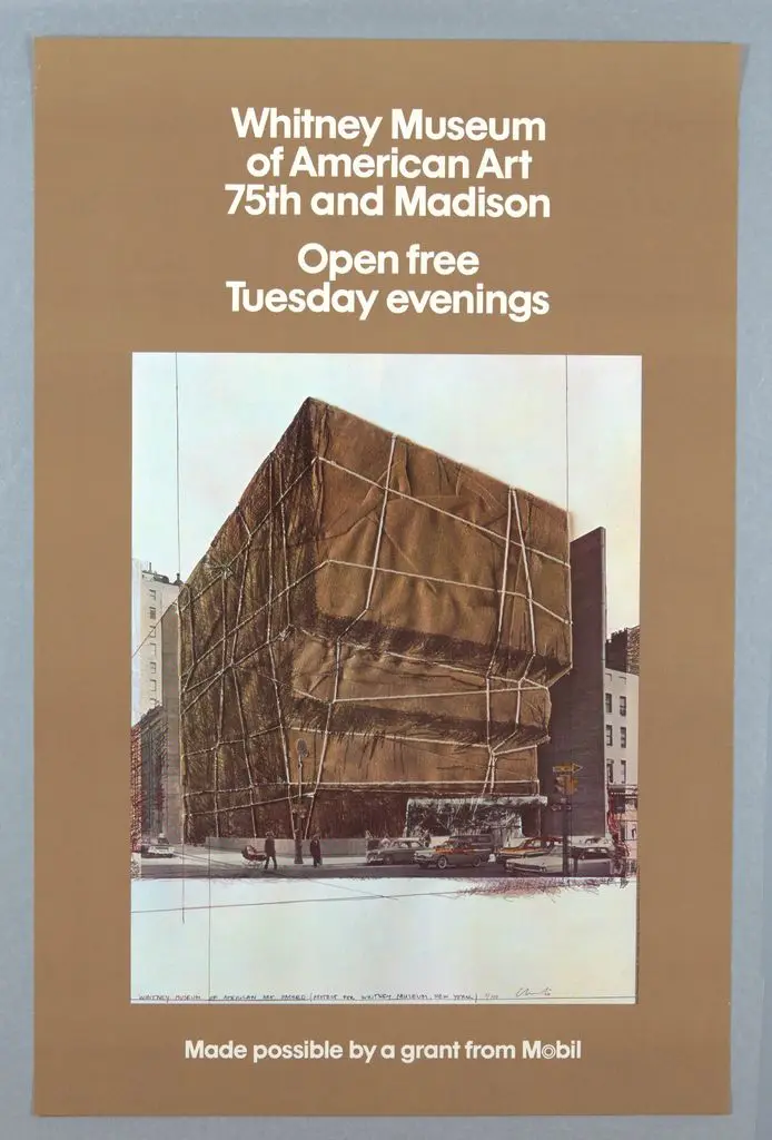Poster, Whitney Museum of American Art, 75th and Madison by Christo