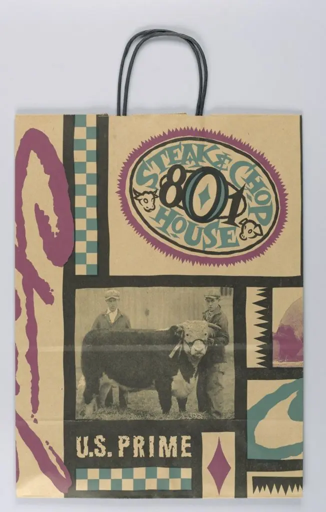 Shopping Bag, 801 Steak and Chop House by John H. Sayles