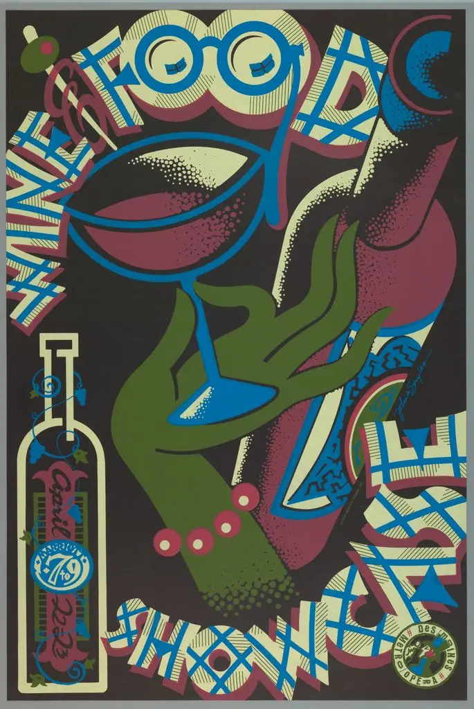 Poster, Wine and Food Showcase by John H. Sayles; Sayles Graphic Design