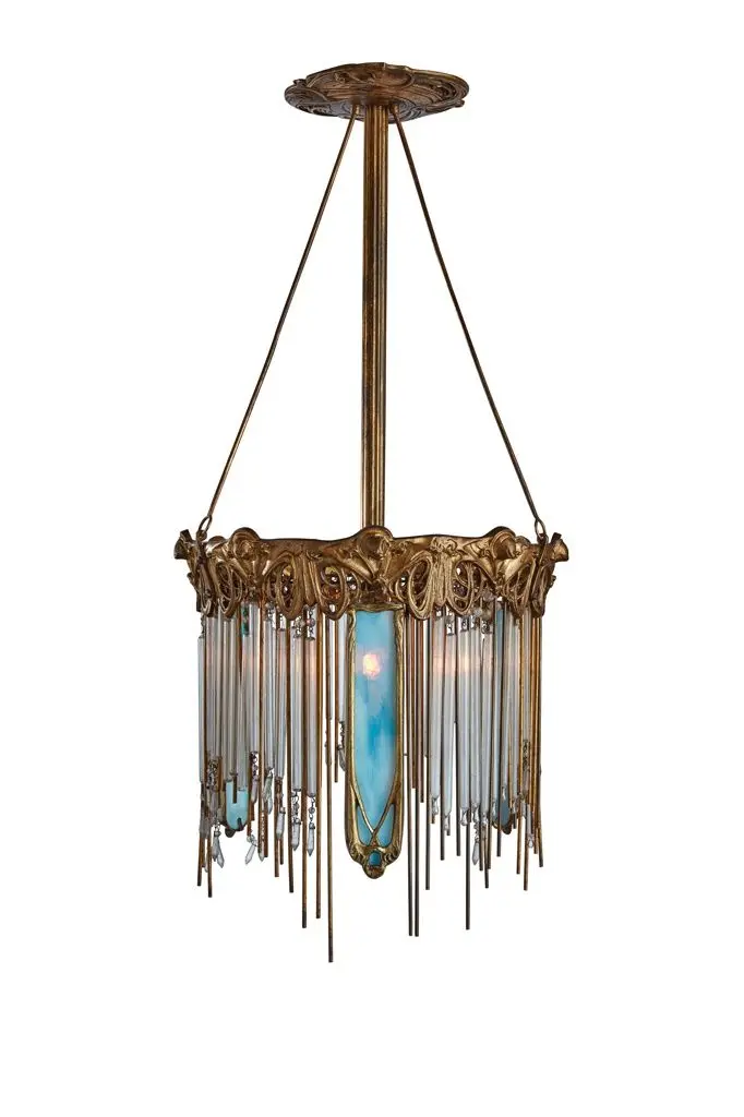 Lamp, Lustre Lumière Hanging Lamp by Hector Guimard