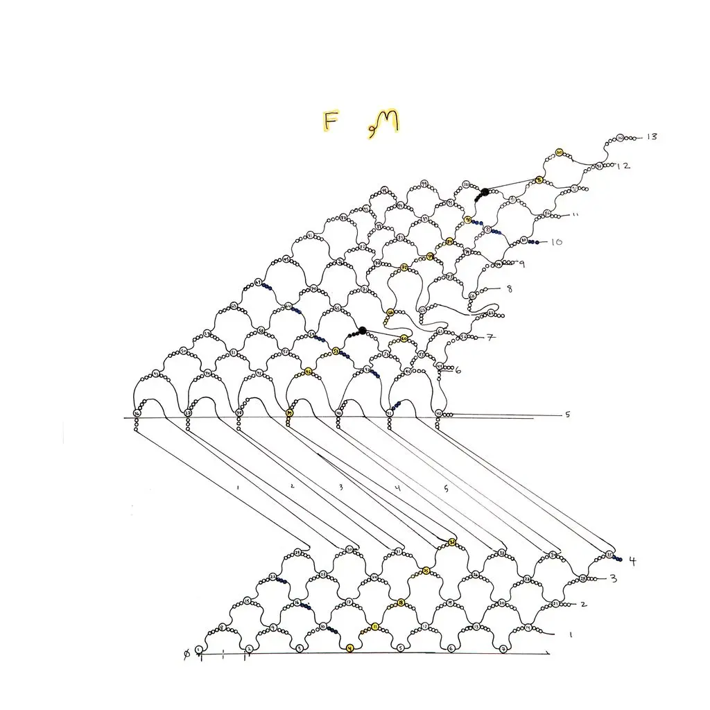 Drawing, Beaded Alphabet, F by Simon Haas; The Haas Sisters of Monkeybiz
