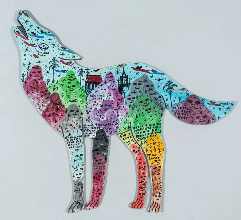 Howling Wolf by Rev. Howard Finster