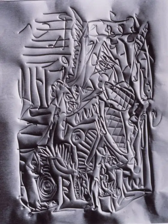 Drawing on Foil by Frederick Sommer