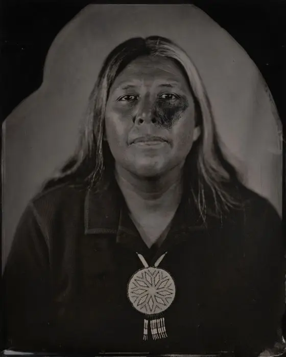 Felicia L. Alvarez, citizen of the Eastern Shoshone Tribe, Custodial Supervisor, Denver Art Museum (2013), Critical Indigenous Photographic Exchange, Denver Art Museum by Will Wilson, Diné (Navajo)