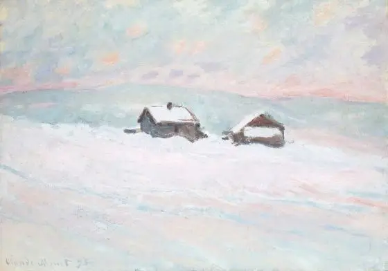 The Houses in the Snow, Norway (Les Maisons dans la neige, Norvège) by Claude Monet