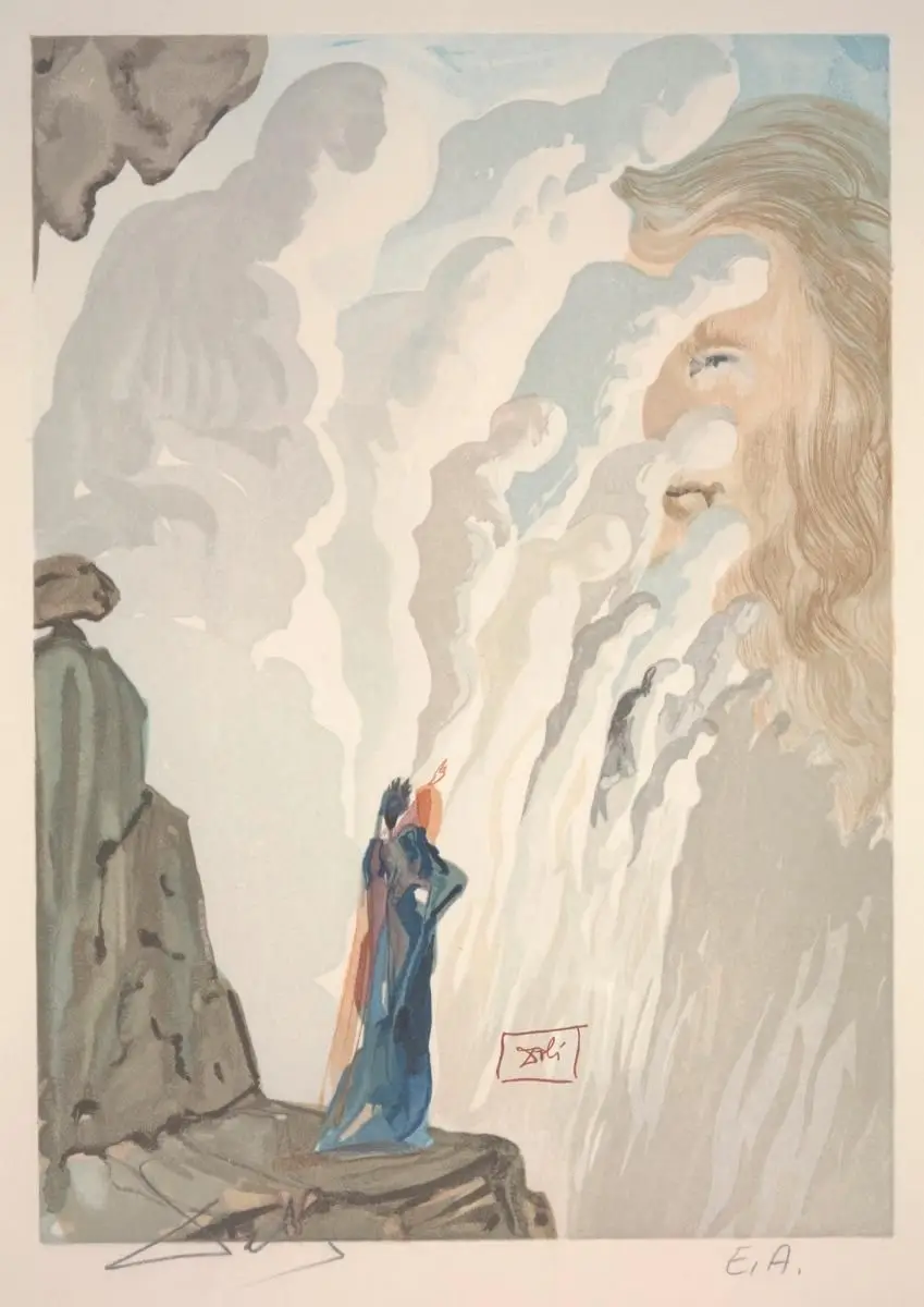 Purgatory: The Beauty of Sculptures (Canto 12) by Salvador Dalí