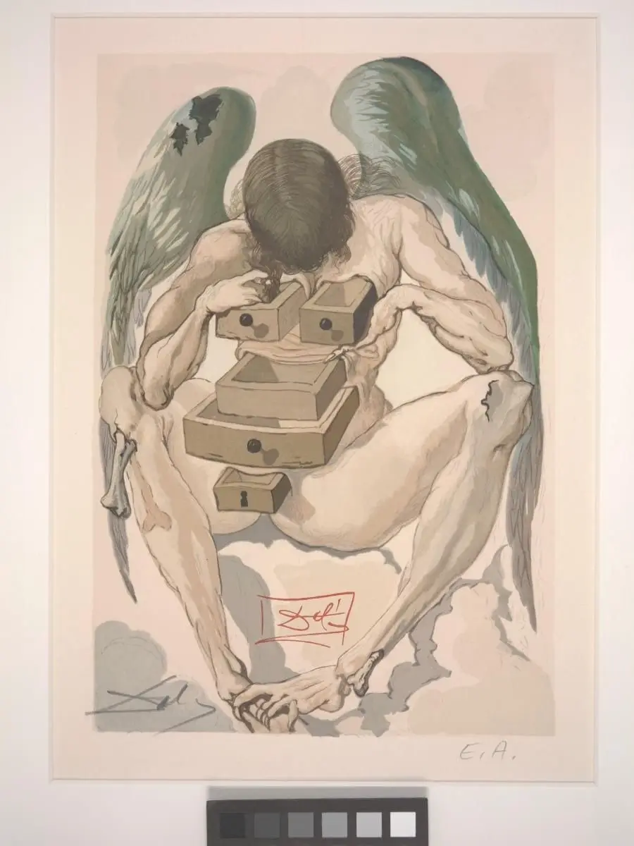 Purgatory: The Fallen Angel (Canto 1) by Salvador Dalí