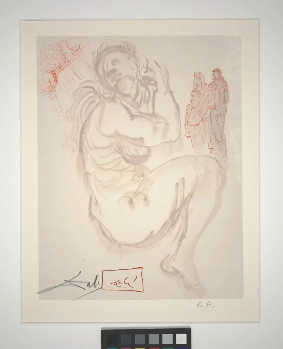 Purgatory: Dante's Dream (Canto 19) by Salvador Dalí