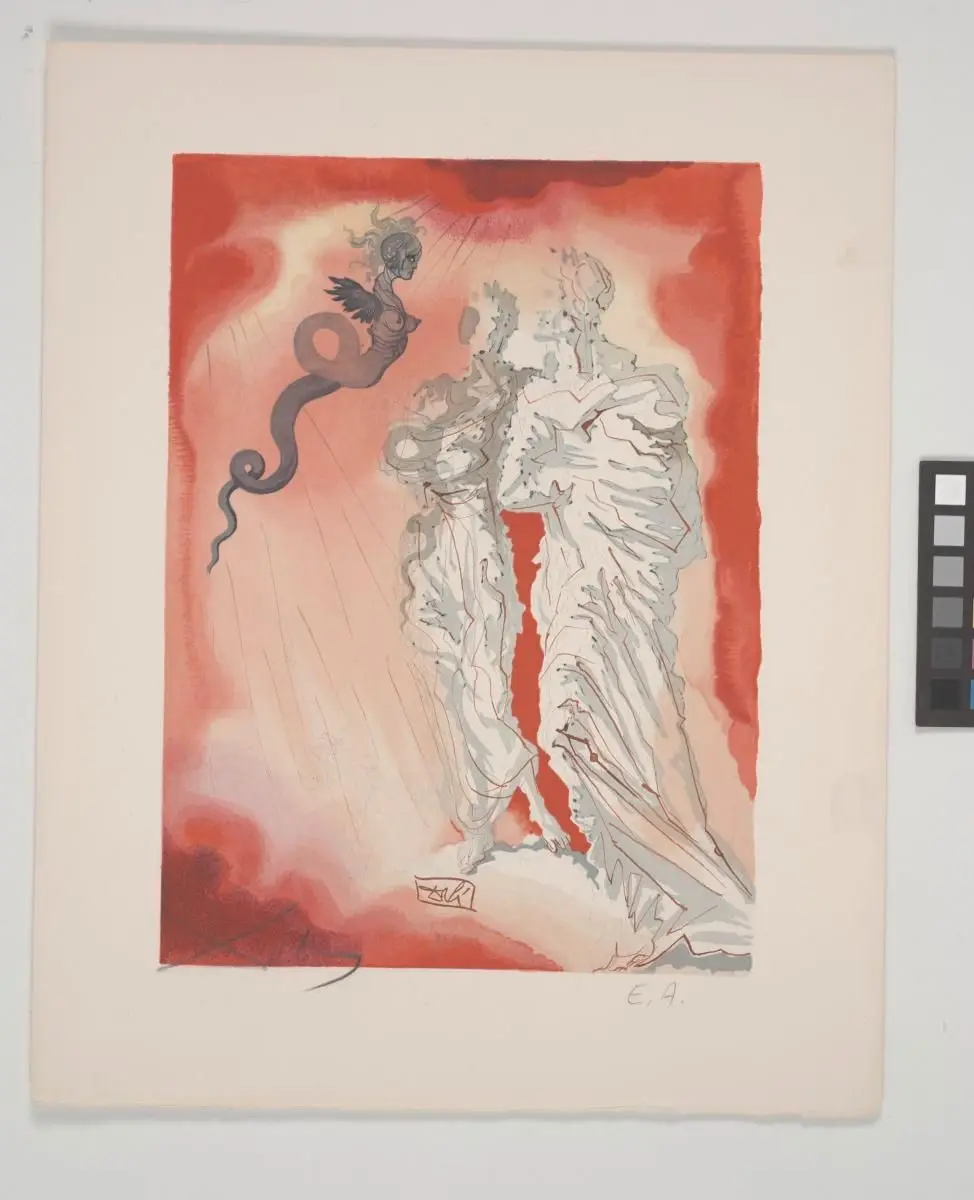 Hell: The Black Devil (Canto 21) by Salvador Dalí