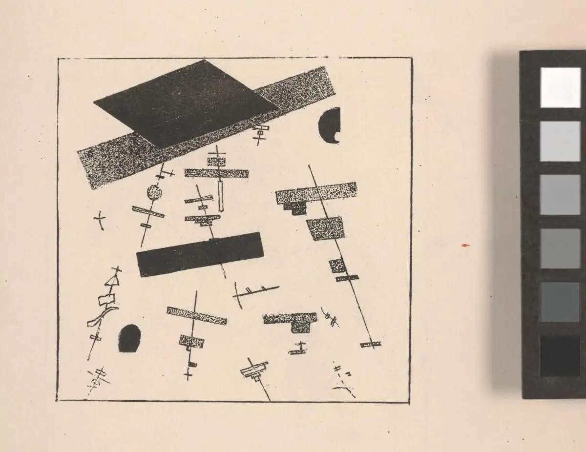Suprematist Satellites from "Suprematism: 34 Drawings" by Kazimir Severinovich Malevich