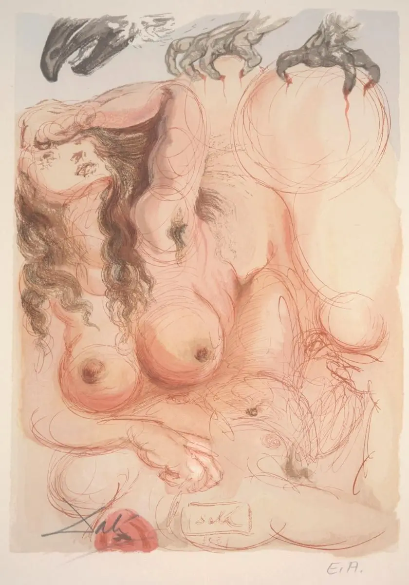 Purgatory: The Dream (Canto 9) by Salvador Dalí