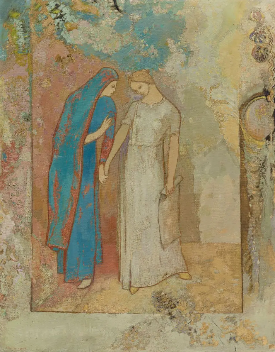 Initiation to Study—Two Young Ladies by Odilon Redon