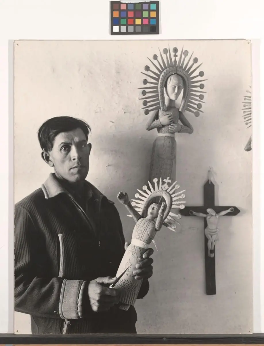 George Lopez - Woodcarver of Cordova by Laura Gilpin