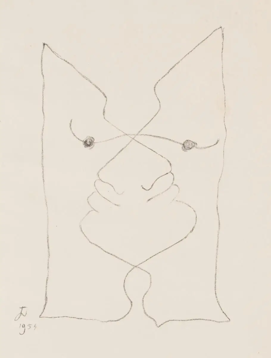 Interlocking Profiles by Jean Cocteau