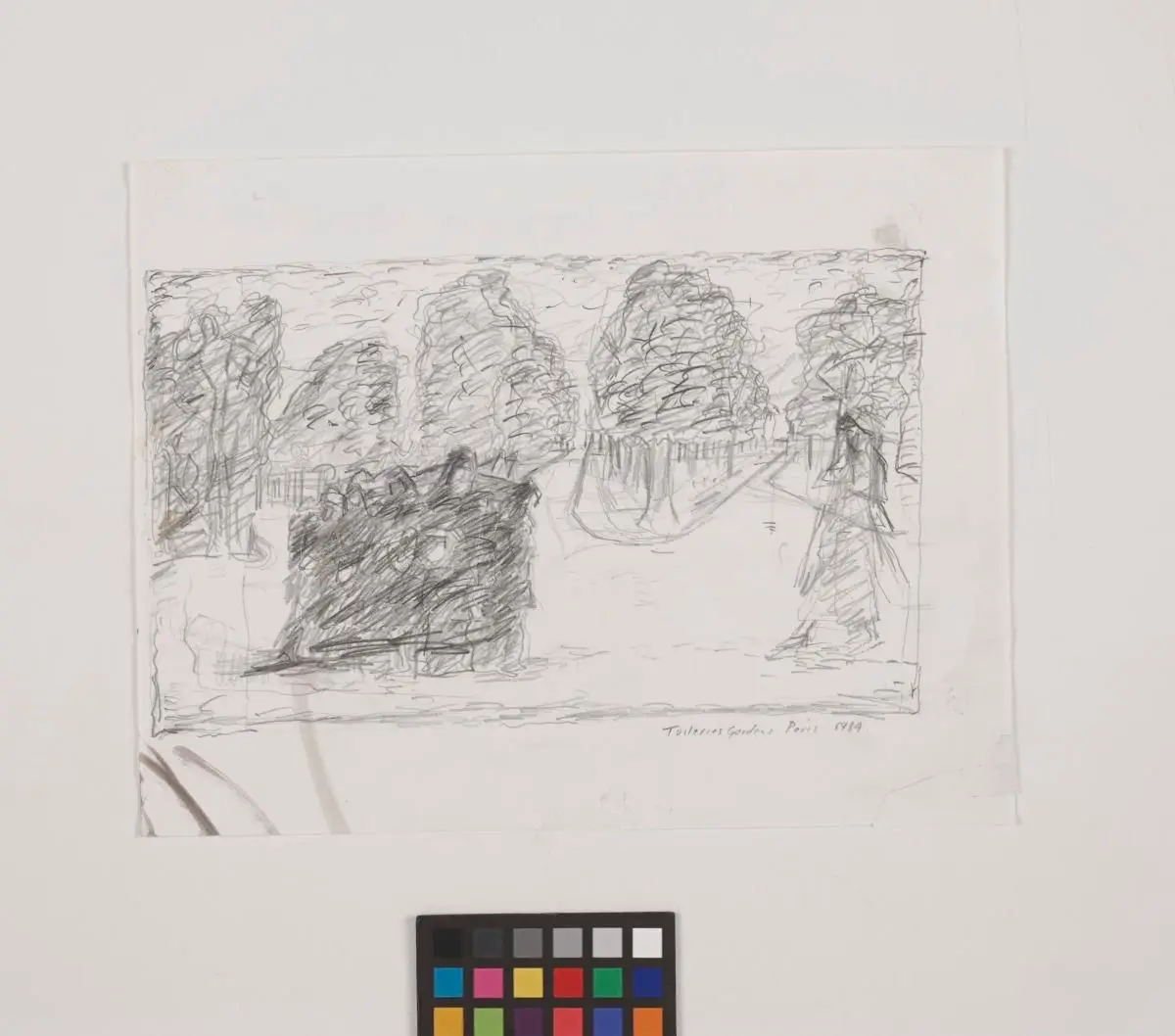 Study for "The Tuileries Gardens, Paris" by Derek Boshier