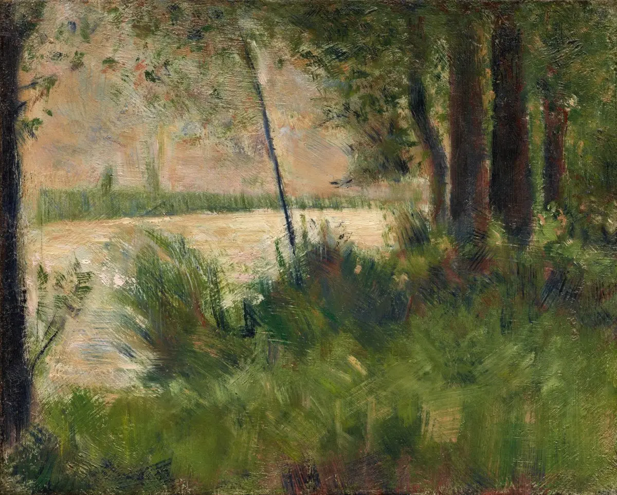 Grassy Riverbank by Georges Seurat