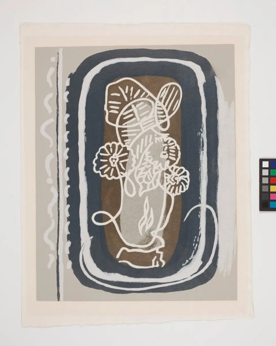 Bouquet: Fleurs Blanches from the book "Si Je Mourais La-Bas" by Georges Braque