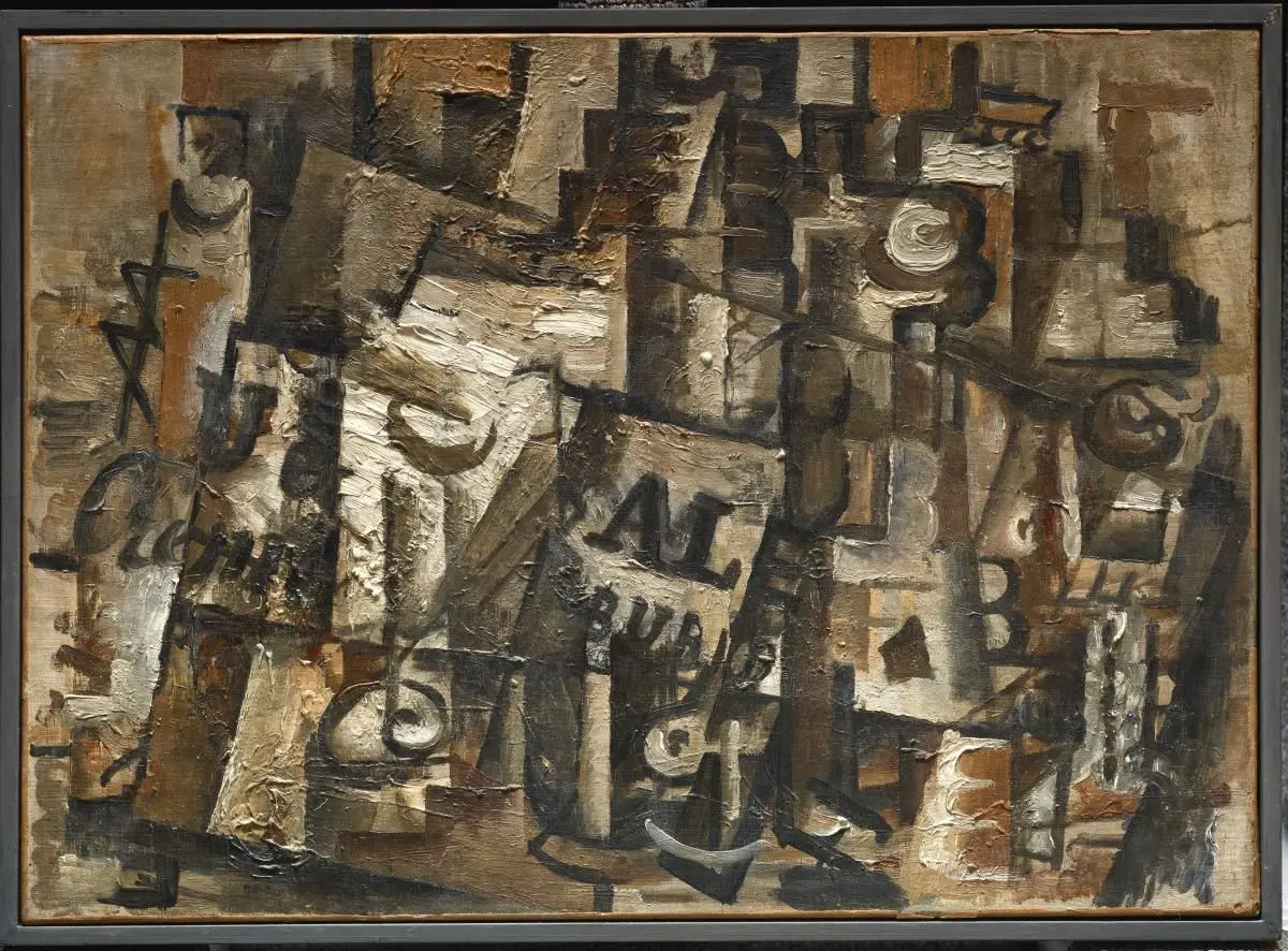Still Life with Bottles and Glasses by Georges Braque