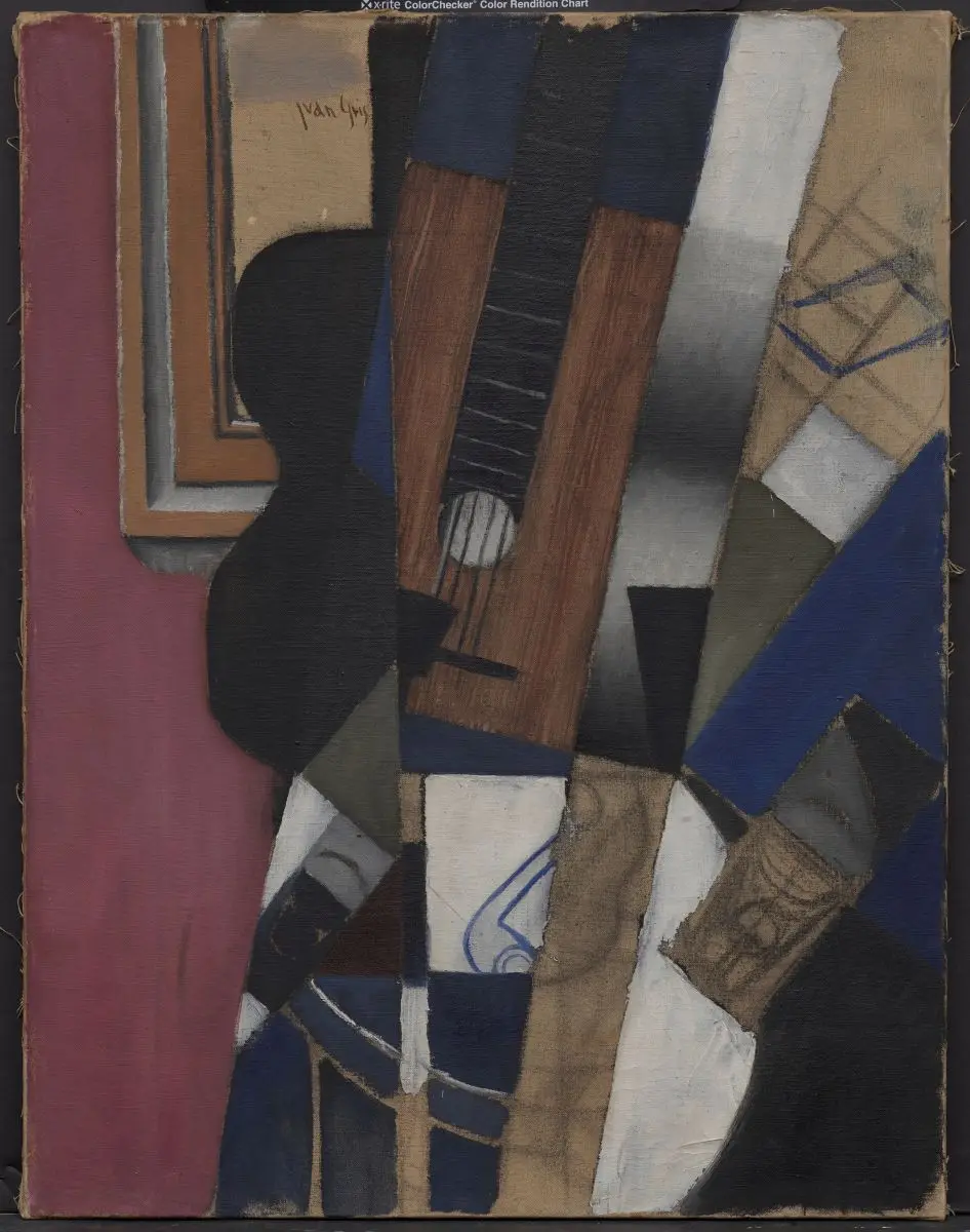 Guitar and Pipe (recto); Guitar (verso) by Juan Gris