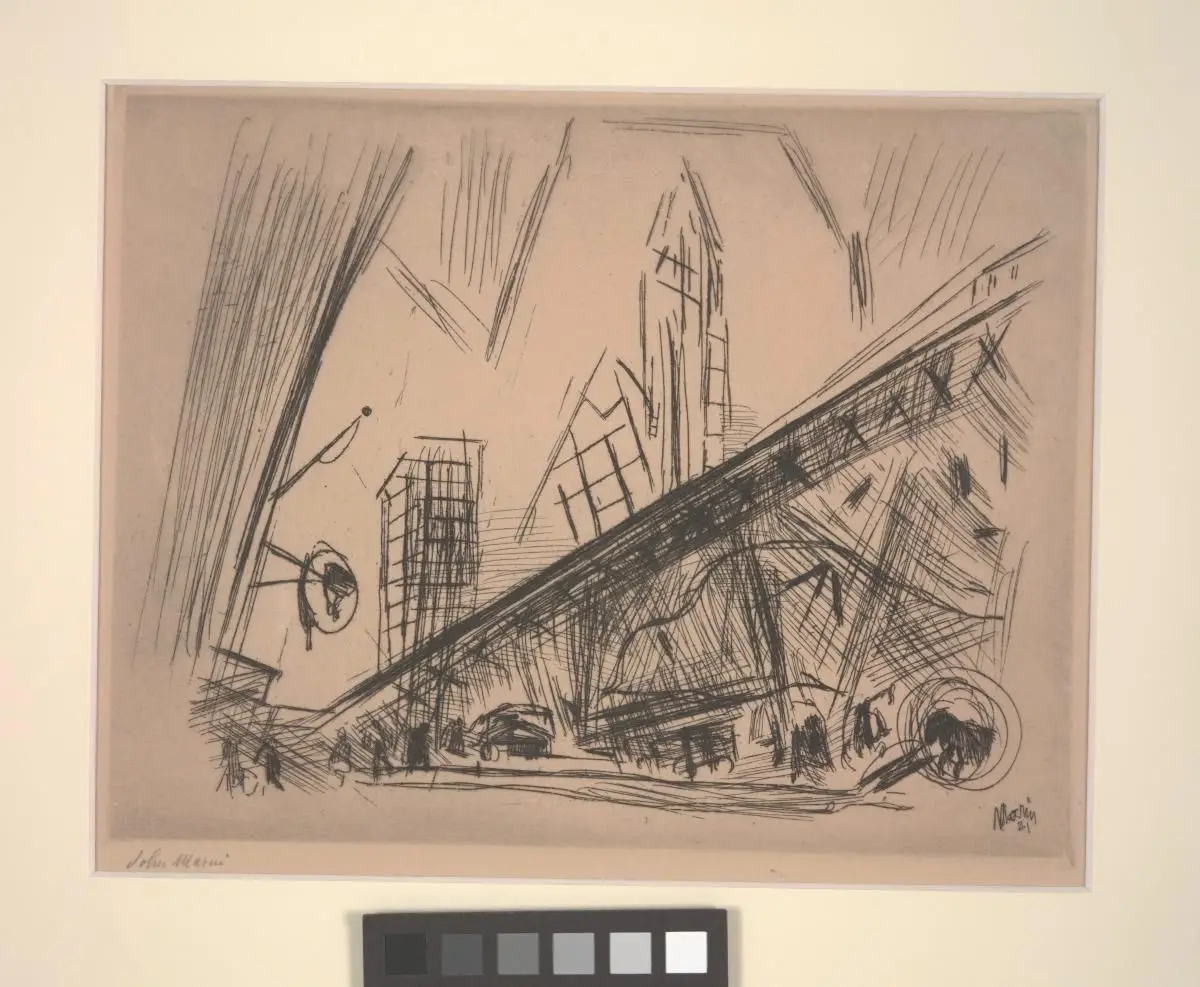 Downtown New York or Park Row by John Marin