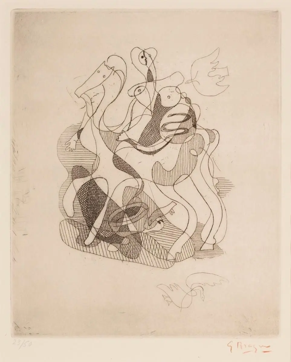 Illustration for "Theogonie" by Georges Braque